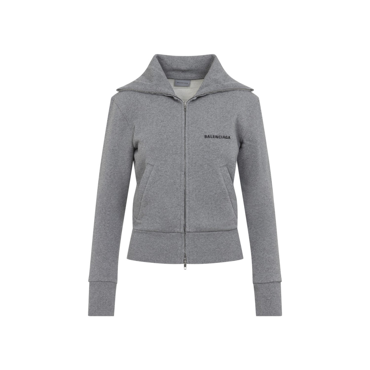 Balenciaga Women's Fitted Zip Up in Dark Heather Grey - view 2