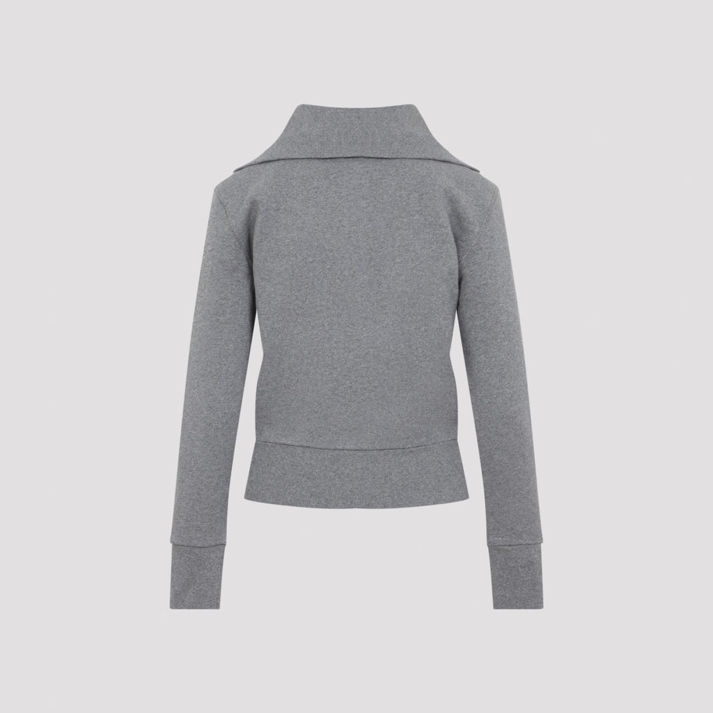 Balenciaga Women's Fitted Zip Up in Dark Heather Grey - view 4