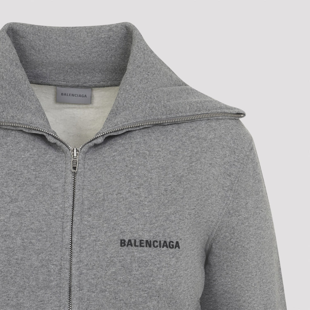 Balenciaga Women's Fitted Zip Up in Dark Heather Grey - view 5