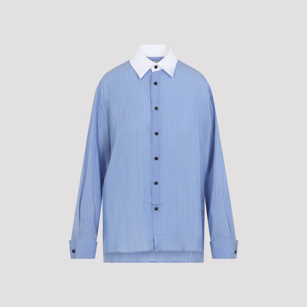 Bottega Veneta Women's Striped Shirt in Oxford Blue - view 3