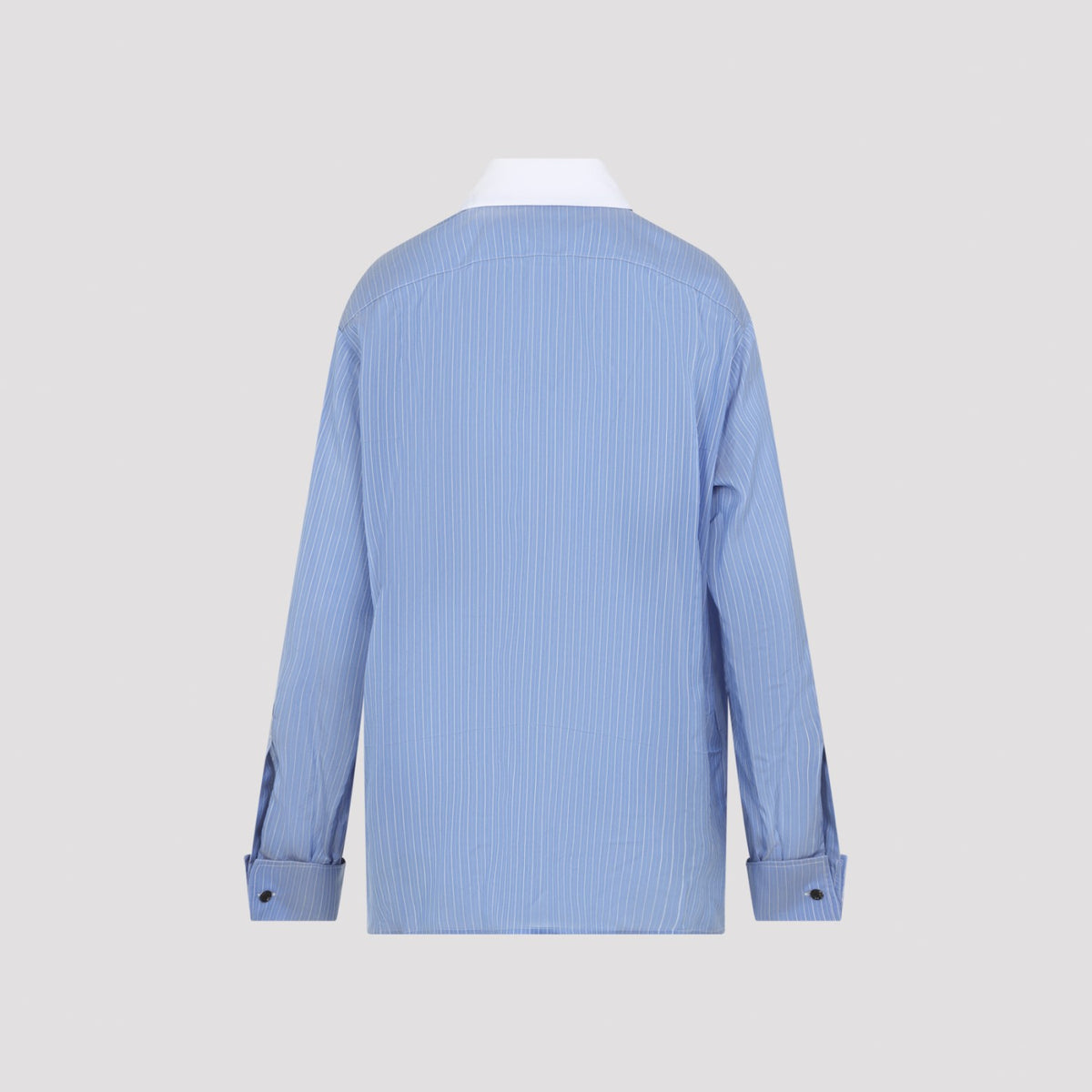 Bottega Veneta Women's Striped Shirt in Oxford Blue - view 4