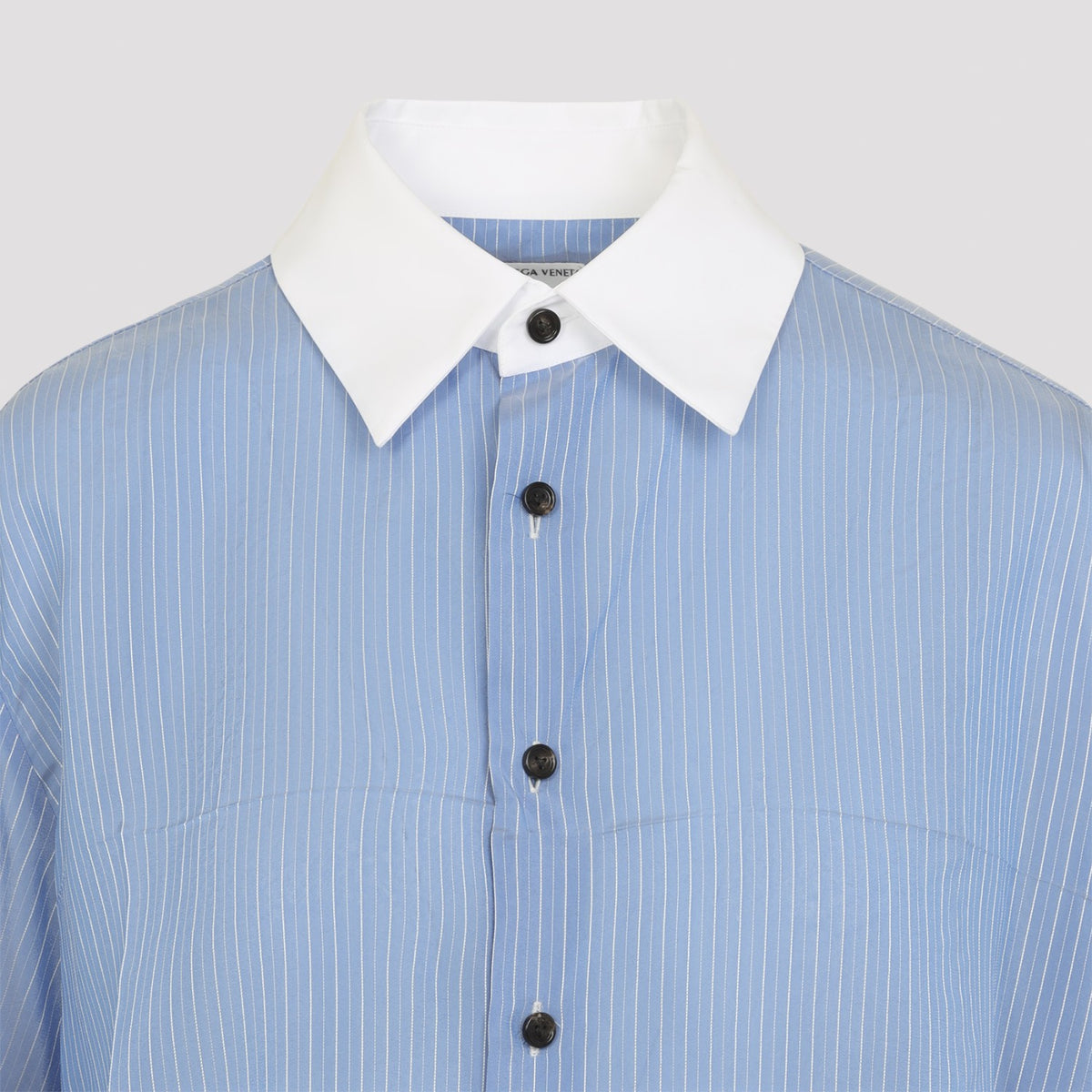 Bottega Veneta Women's Striped Shirt in Oxford Blue - view 5