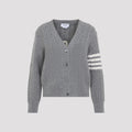 Thom Browne Women's Anchor Intarsia Cable in Light Grey - view 1