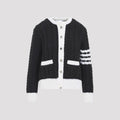 Thom Browne Women's Aran Cable Crew Neck in Dark Grey - view 1