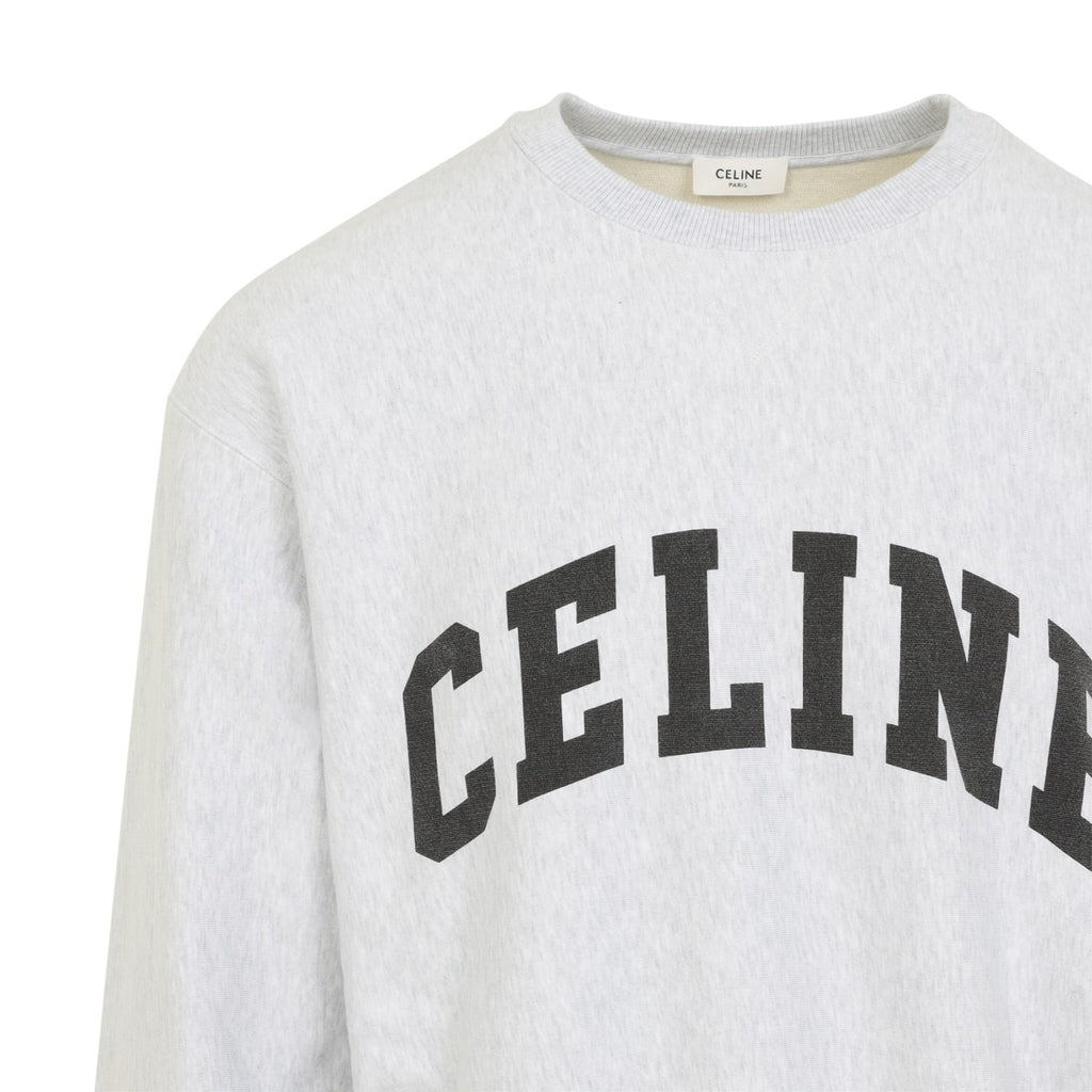 Celine Men's Cotton Sweatshirt in Grey - view 2