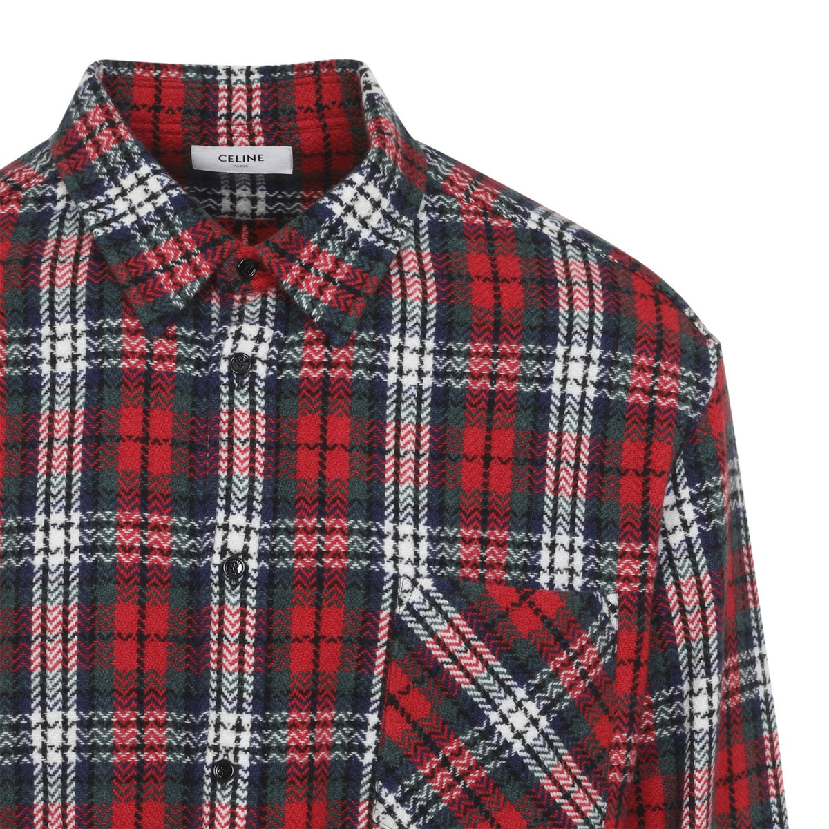 Celine Men's Cashmere Overshirt in Black - view 3