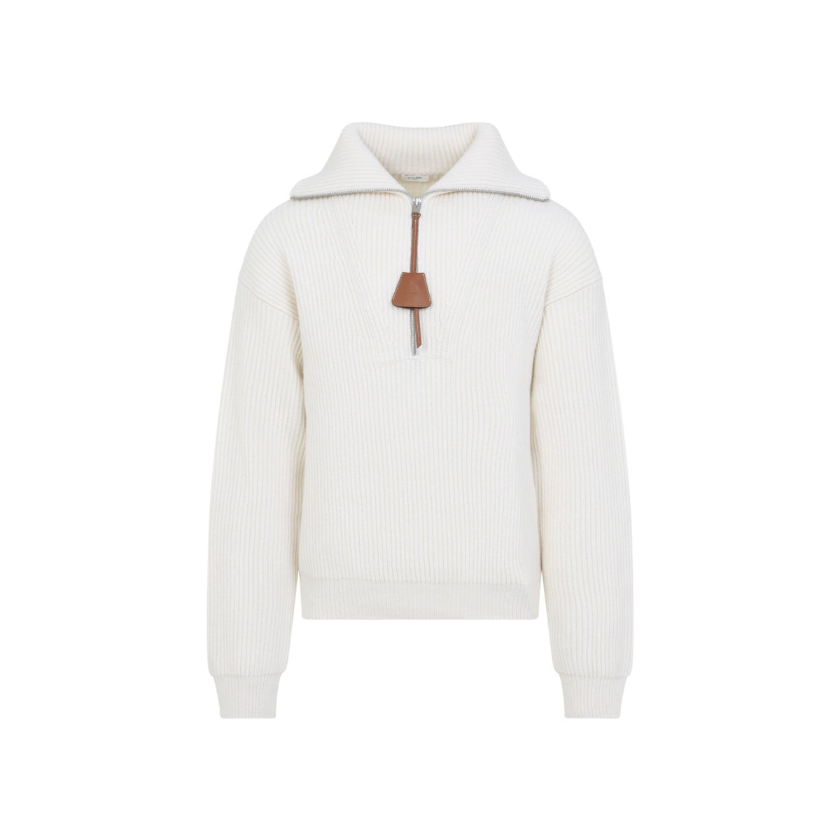 Celine Men's Wool Trucker Sweater in White - view 1