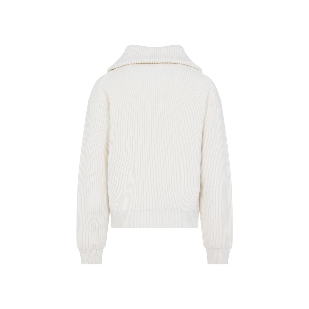 Celine Men's Wool Trucker Sweater in White - view 2