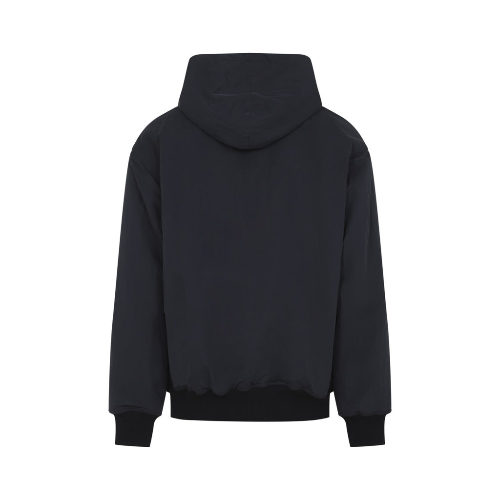 Studio Nicholson Men's Wickett Wool Lined Hooded in Black - view 2