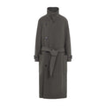 Lemaire Unisex Wrap Wool Coat in Thyme - view 1