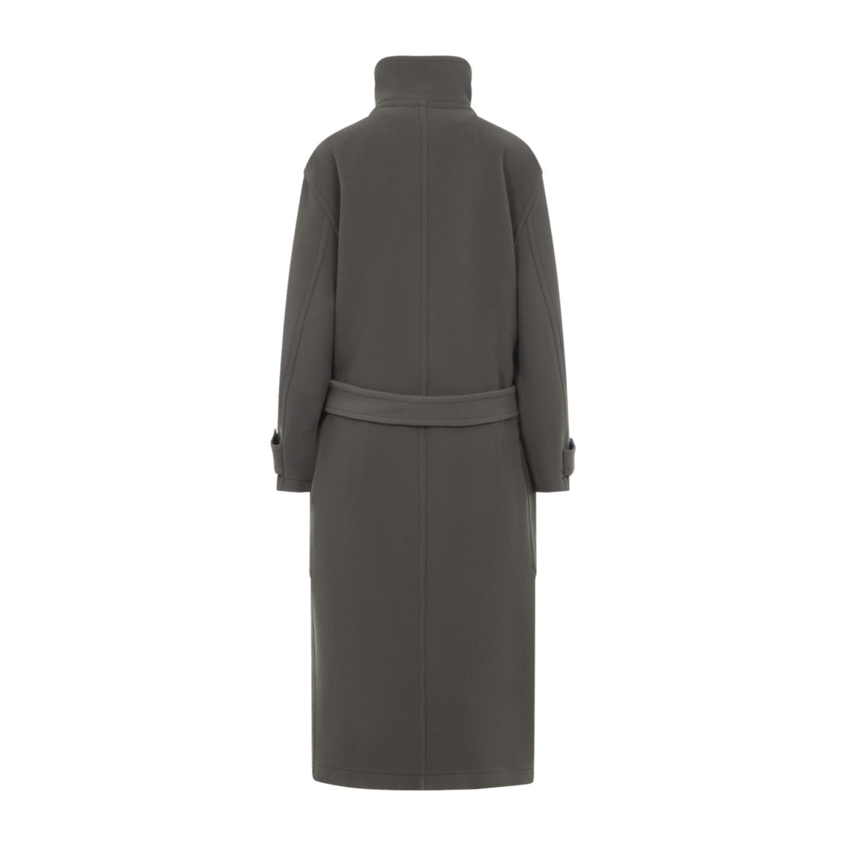 Lemaire Unisex Wrap Wool Coat in Thyme - view 2