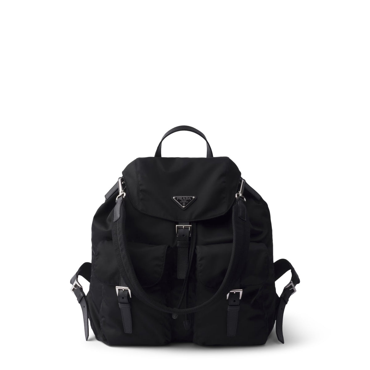 Prada Unisex Re-Nylon Backpack in Black Polyamide - view 1