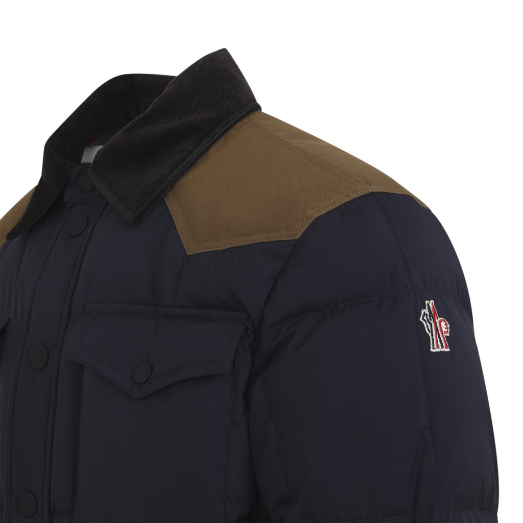 Moncler Grenoble Men's Geltech Shirt Jacket in Navy Cotton - view 3