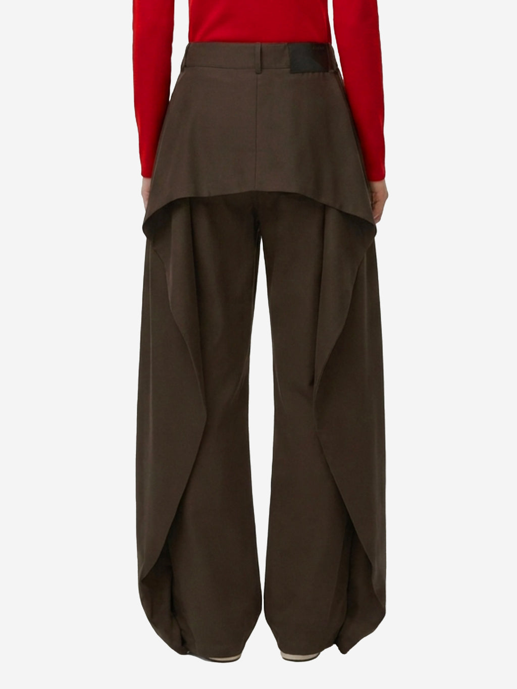 Loewe Women's Cotton and Silk Pants in Brown