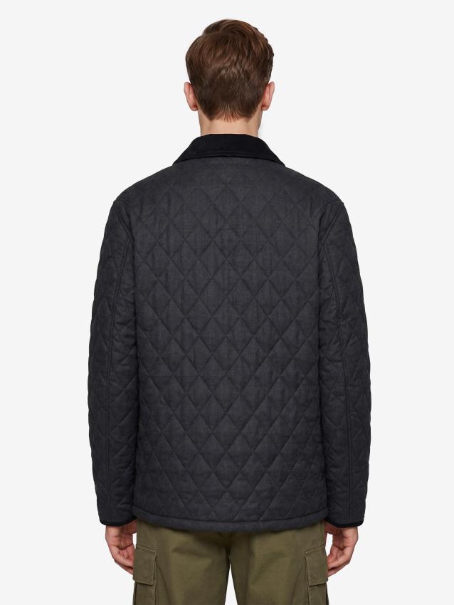Burberry Men's Haddington Quilted Nylon Jacket in Black