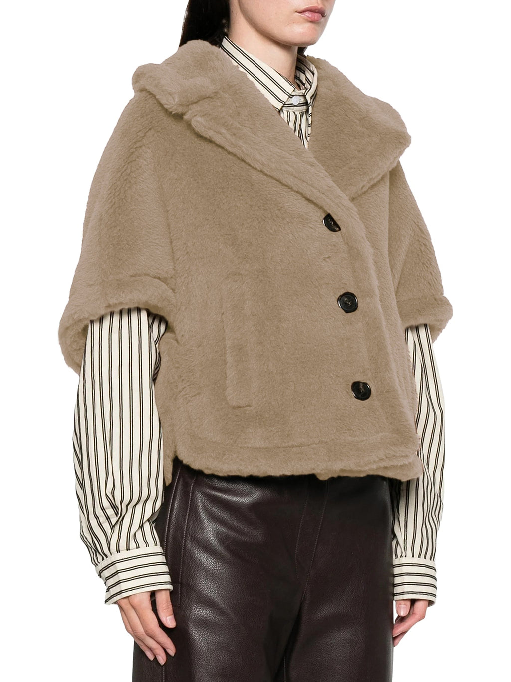 Max Mara Women's CORVINO 4 TEDDY SHORT COAT in Beige
