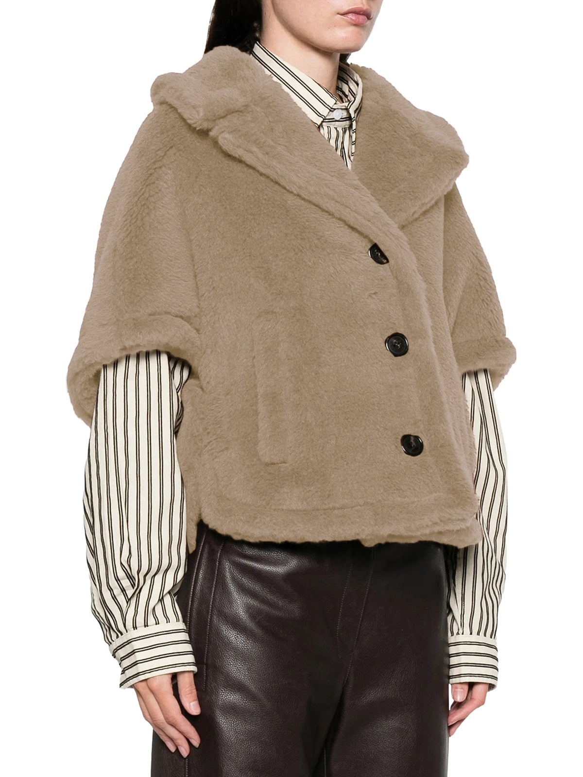 Max Mara Women's CORVINO 4 TEDDY SHORT COAT in Beige