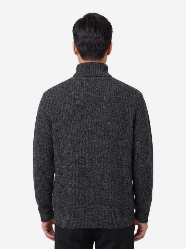 Lemaire Men's Black High-neck Sweater in Black