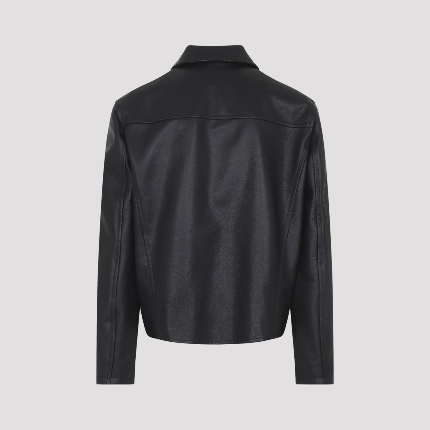 Jil Sander Men's Leather Jacket in Black