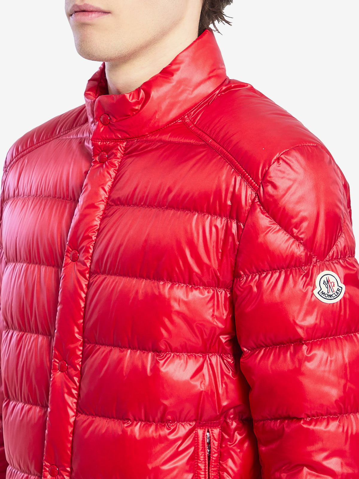 Moncler Men's Selves Down Jacket in Red