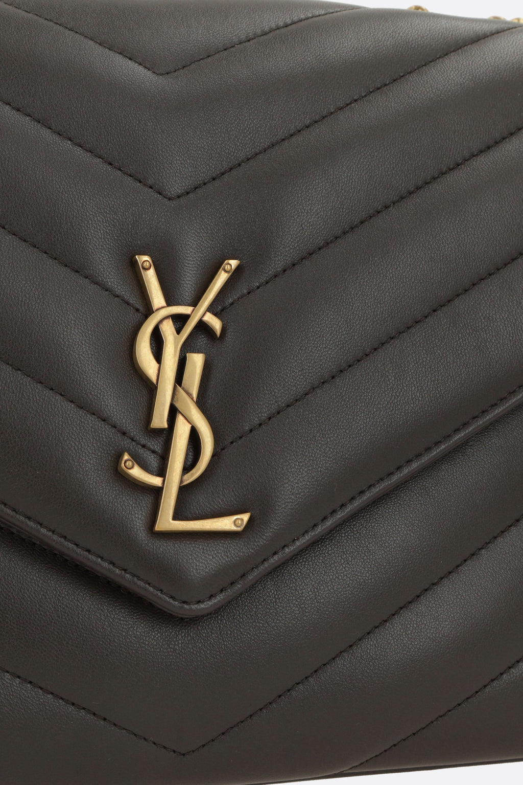 Saint Laurent Women's Saint Laurent YSL Loulou Large Bag in Grey