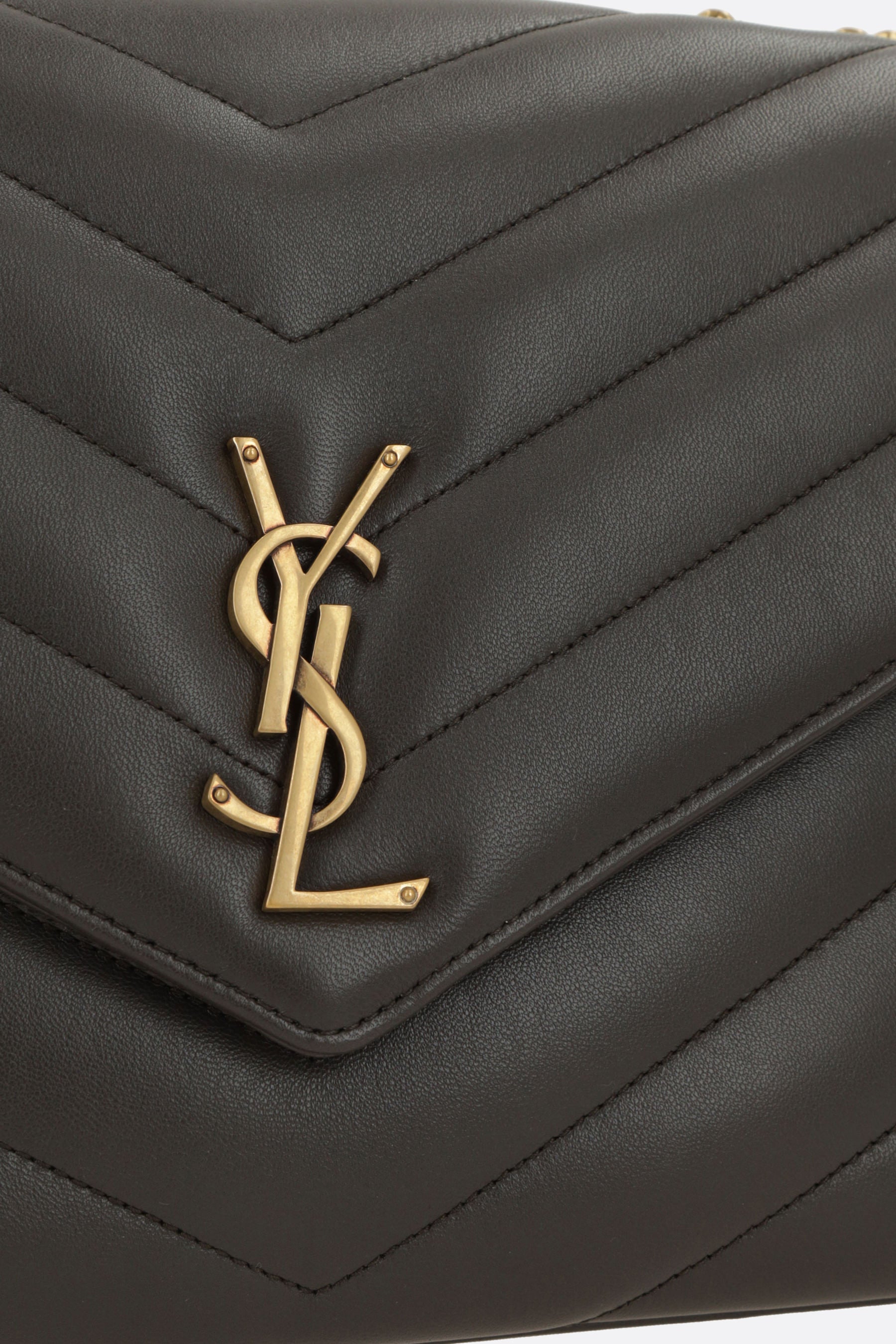 Saint Laurent Women's Saint Laurent YSL Loulou Large Bag in Grey