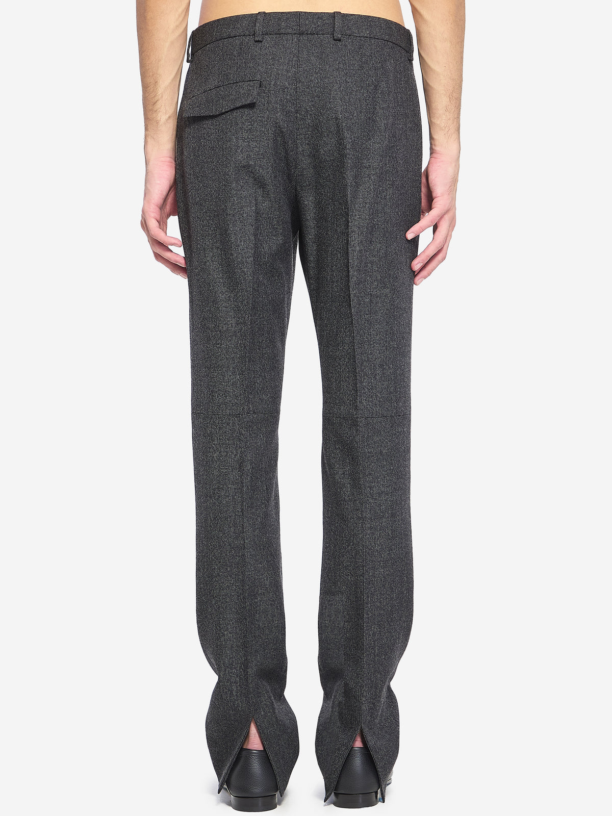 Gucci Men's Wool Mouliné Pant in Grey