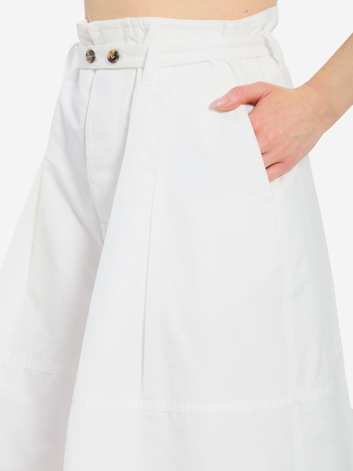 Bottega Veneta Women's Culotte Pants in White