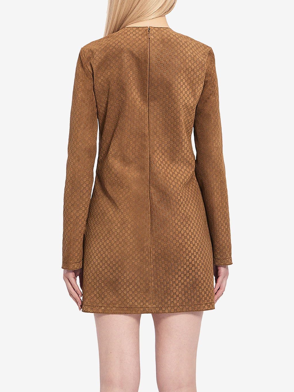 Gucci Women's GG Suede Mini Dress in Brown