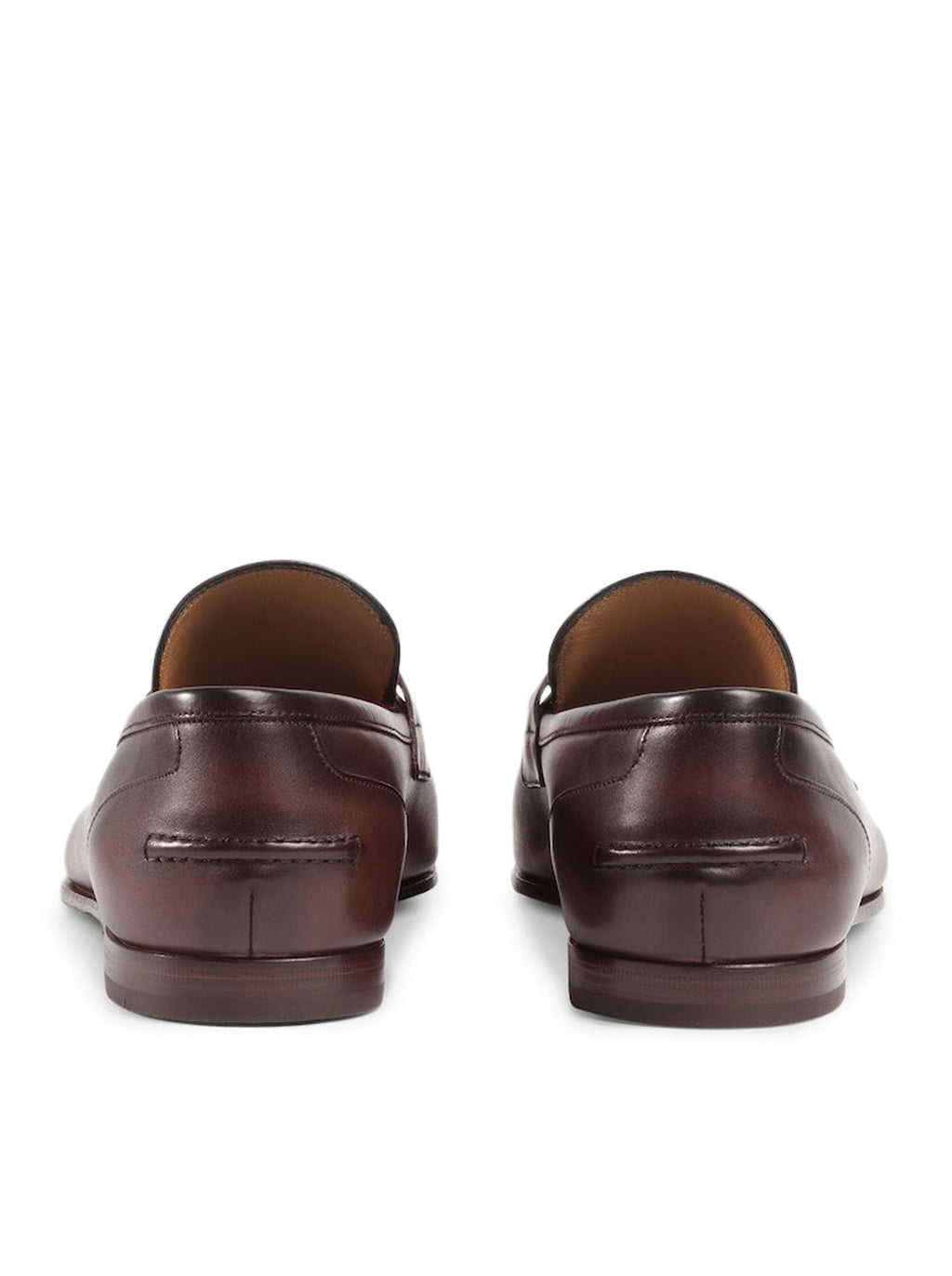 Gucci Men's JORDAAN LEATHER LOAFERS in Brown
