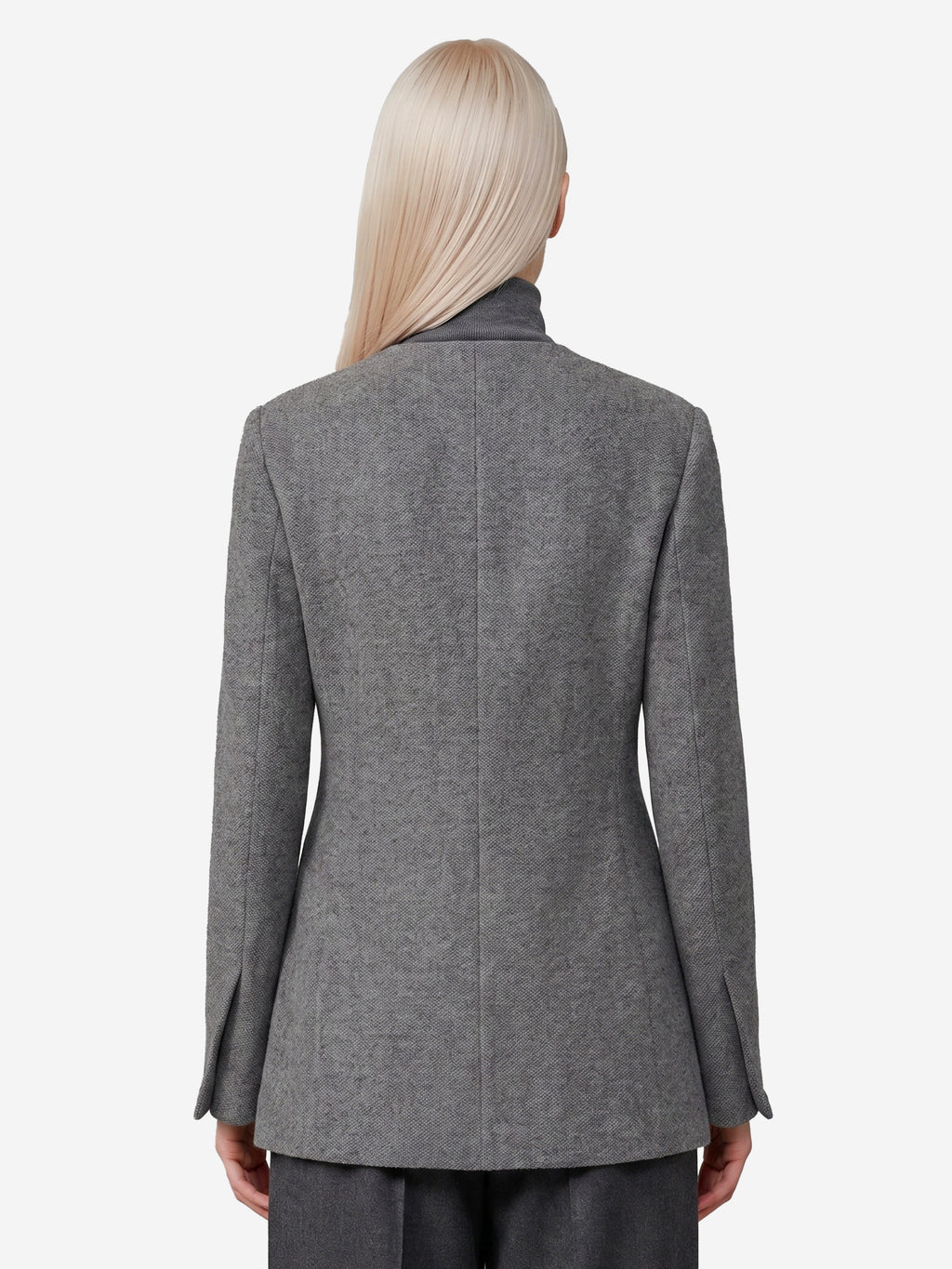 Max Mara Women's Dark Grey Crew Neck Falla Jacket in Grey