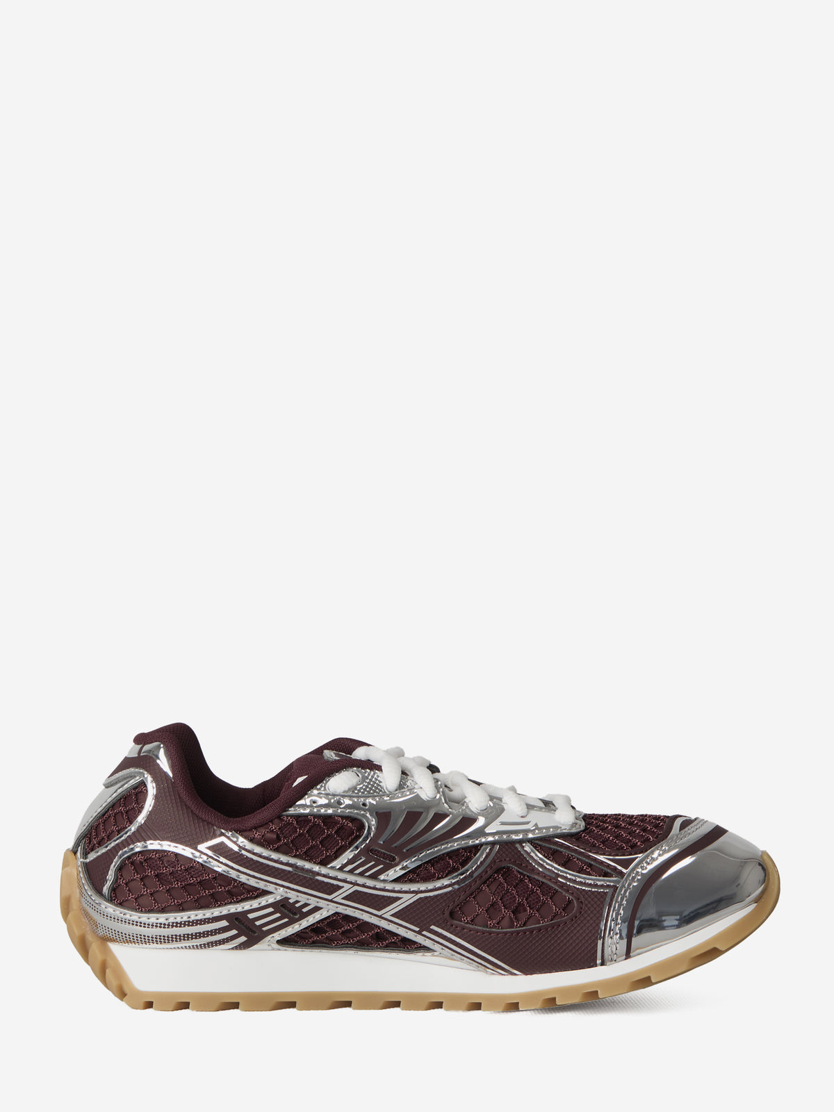 Bottega Veneta Men's Barolo Orbit Sneakers in Bordeaux