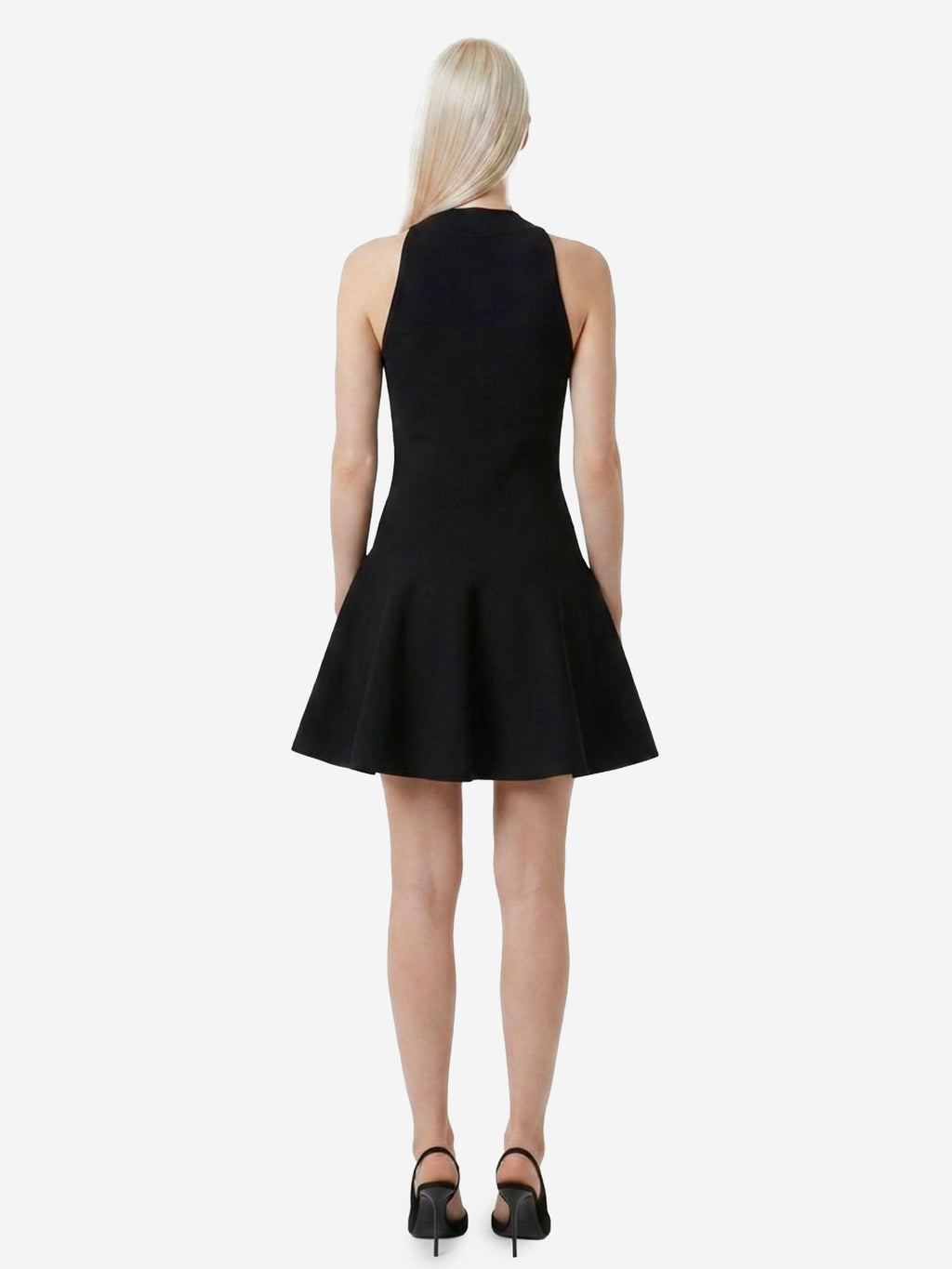 Alaia Women's Cross-front Knit Mini Dress in Black