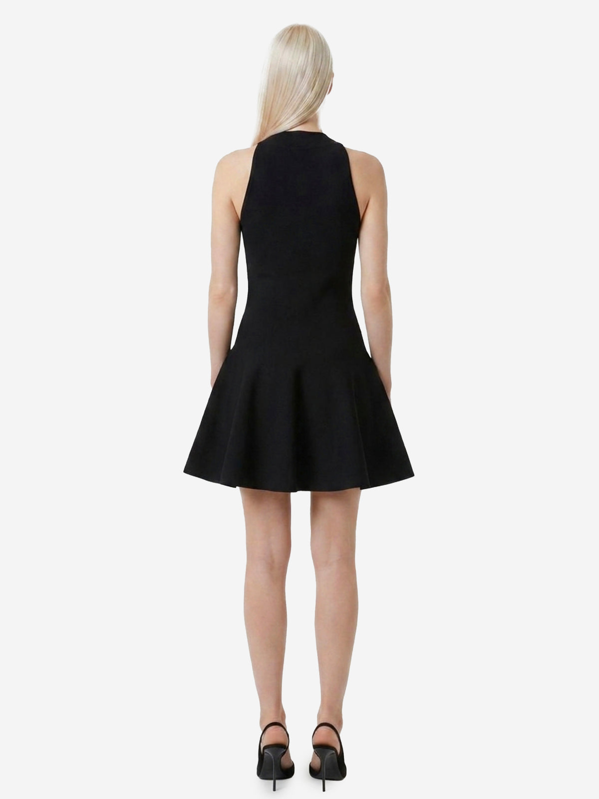 Alaia Women's Cross-front Knit Mini Dress in Black