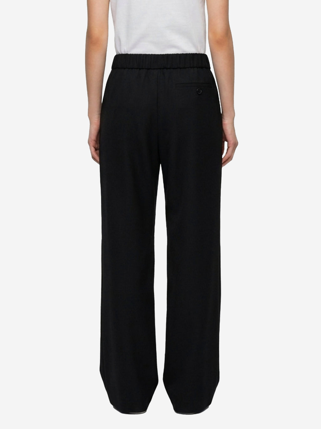 Loewe Women's Elasticated Wool Pants in Black