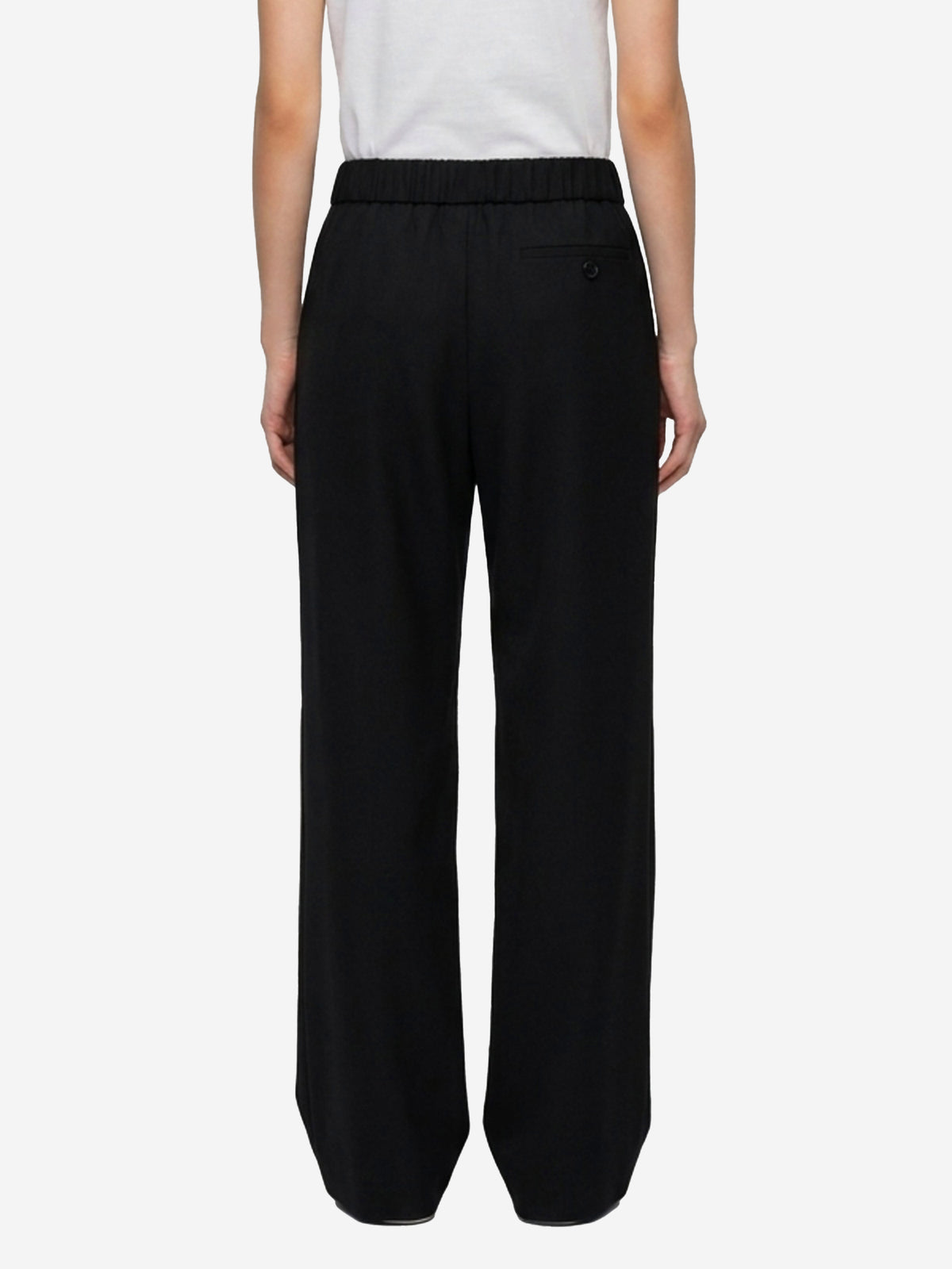 Loewe Women's Elasticated Wool Pants in Black