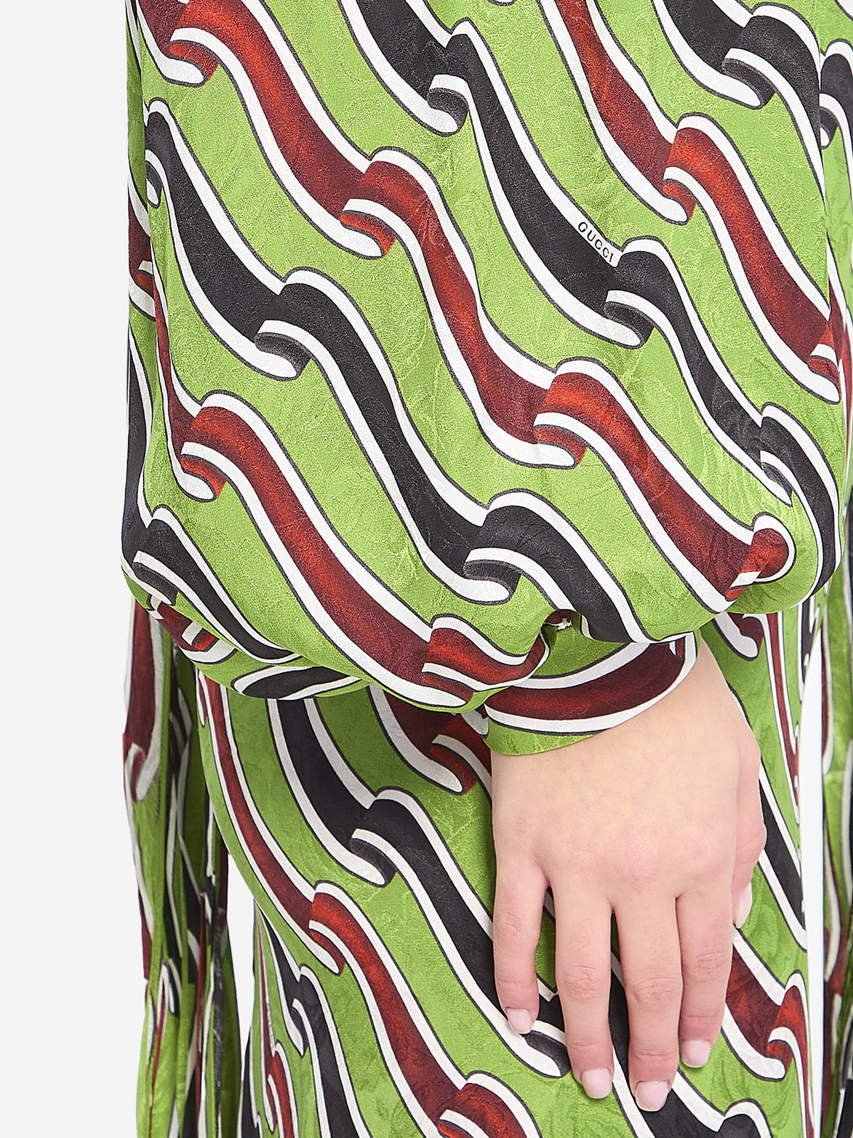Gucci Women's Printed Silk Dress in Green