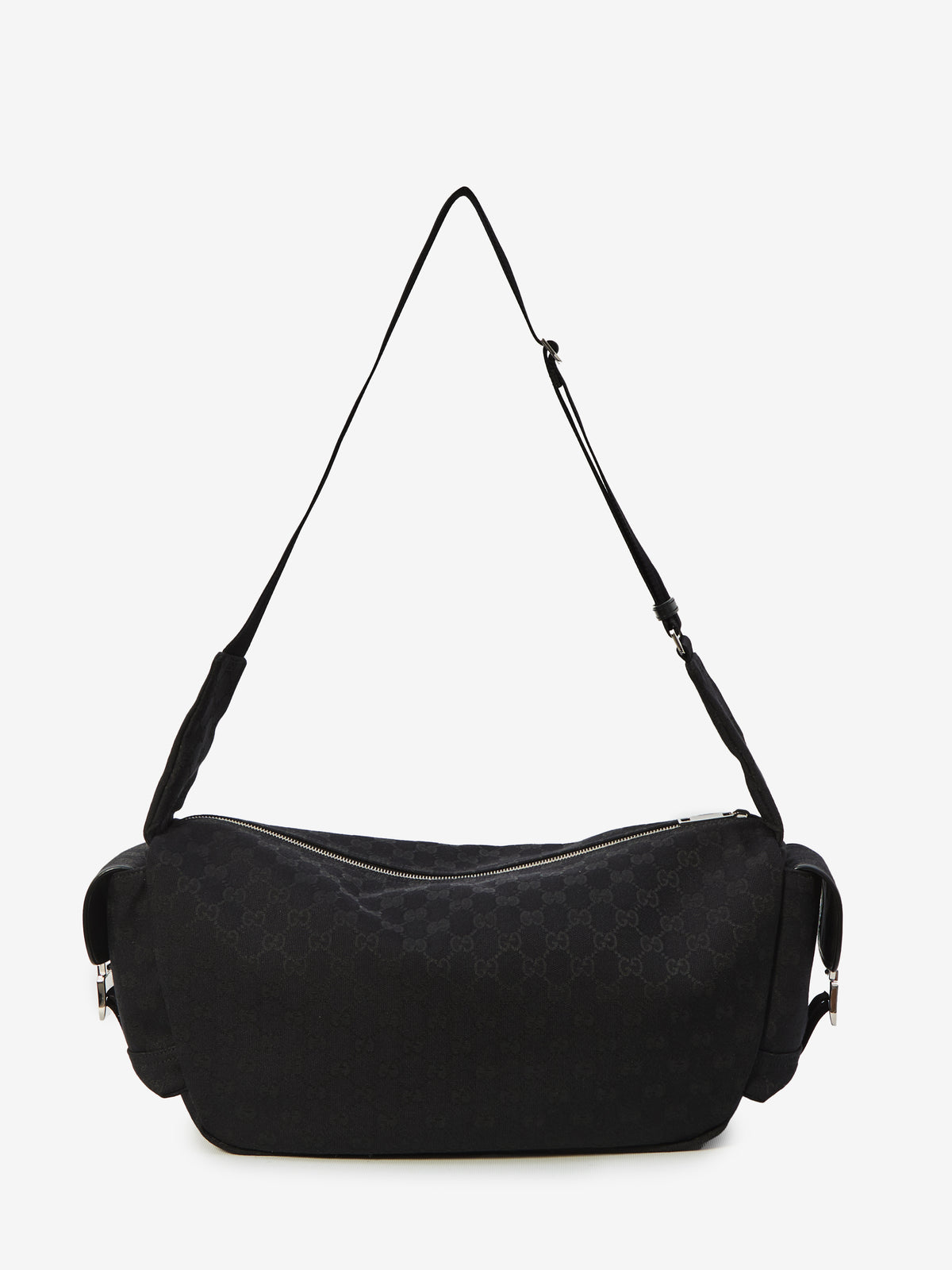 Gucci Men's GG Fabric Crossbody Bag Large in Black