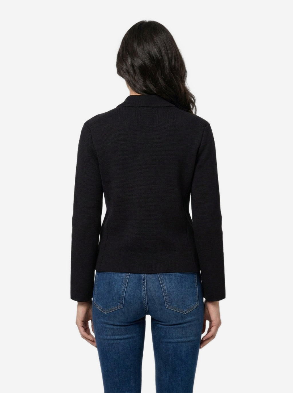 Saint Laurent Women's Polo Cardigan in Wool in Black