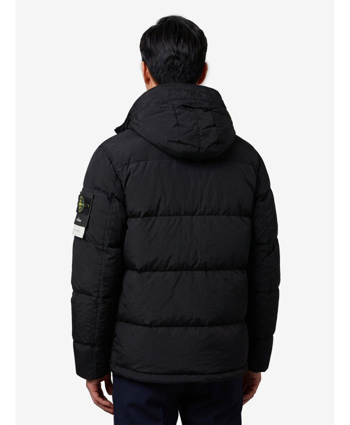 Stone Island Men's Econyl® Nylon Down Jacket in Black