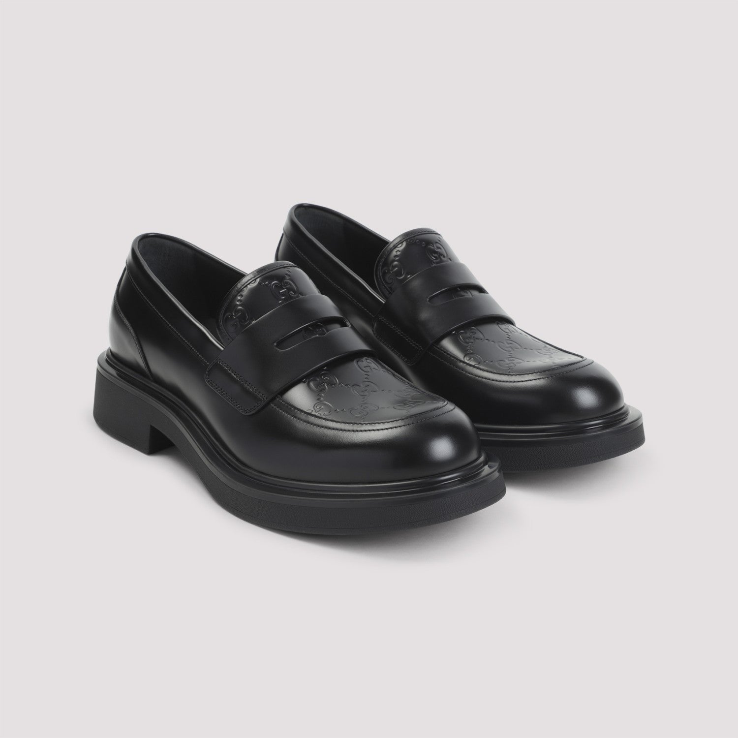 Gucci Men's Enki GG Loafers in Black