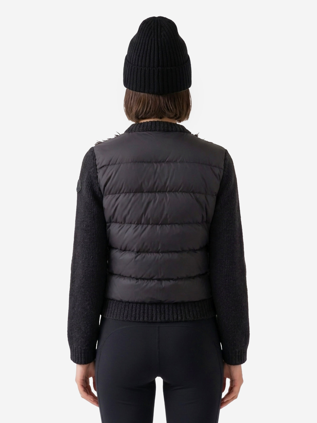 Moncler Women's Wool and Alpaca Blend Cardigan in Black
