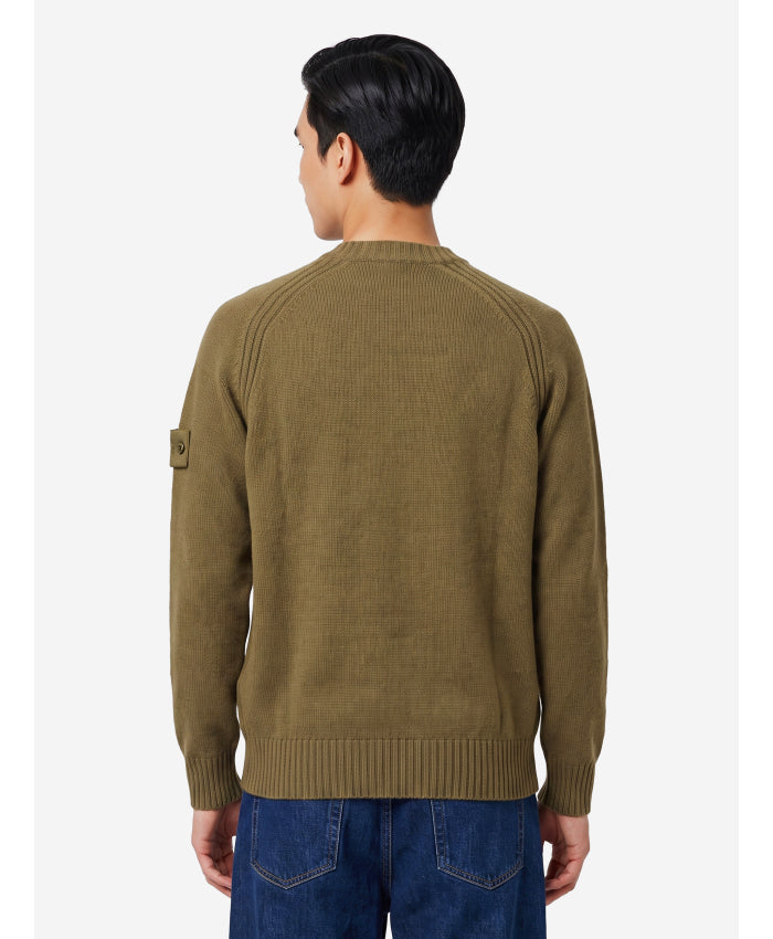 Stone Island Men's Military Green Ghost Sweater in Green