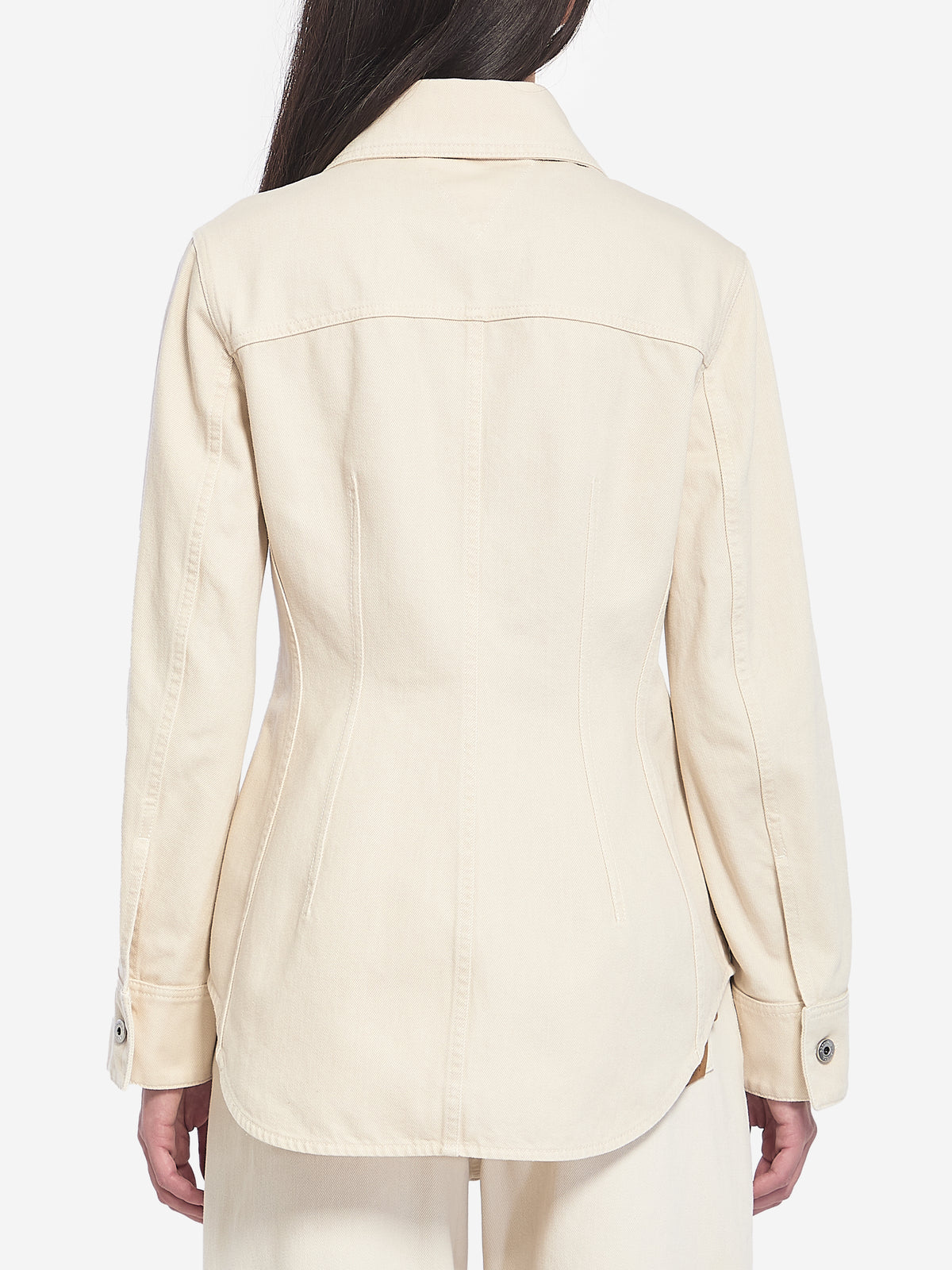 Bottega Veneta Women's Denim Shirt in Cream