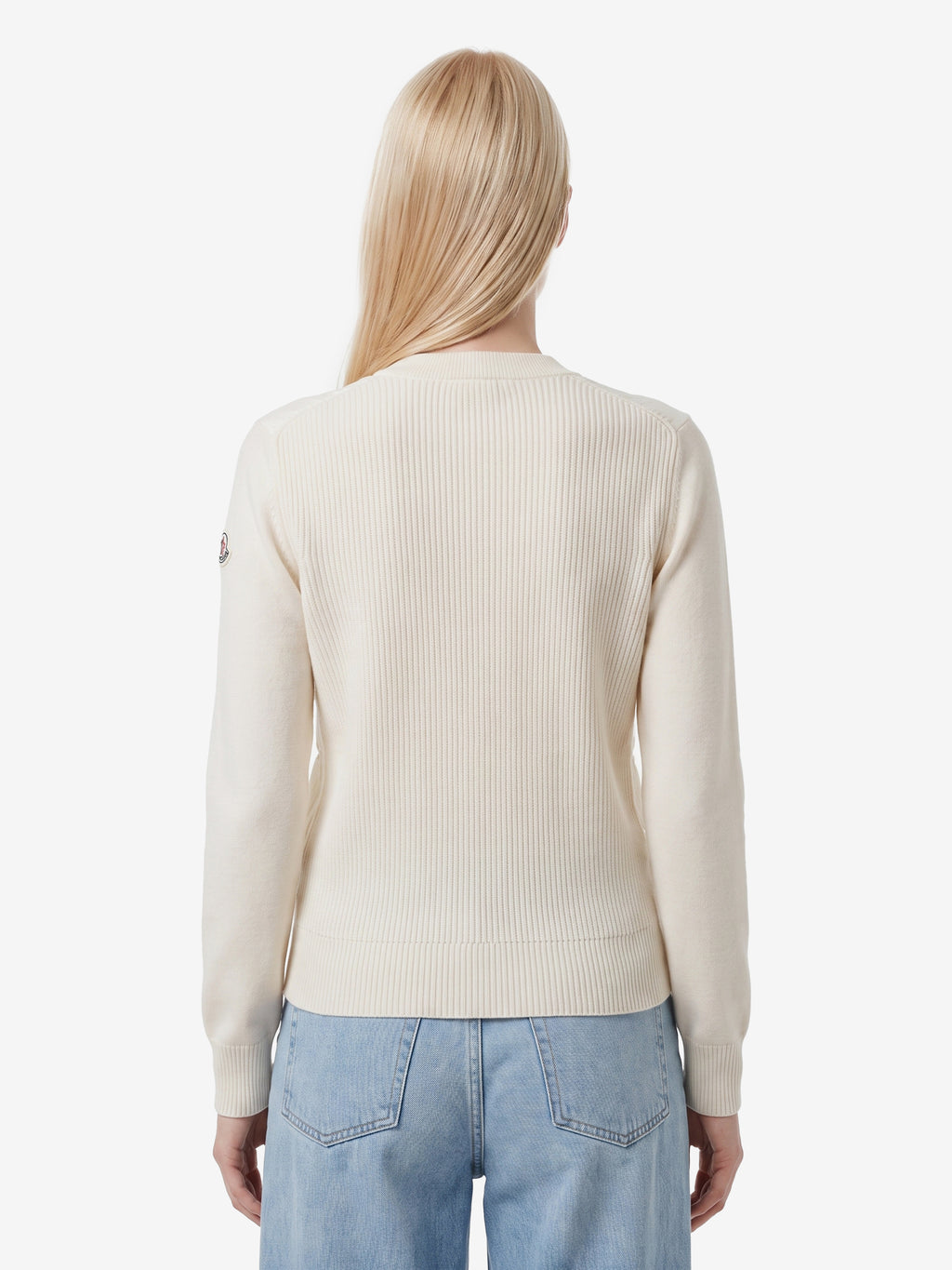 Moncler Women's Padded Wool Zip Cardigan in White