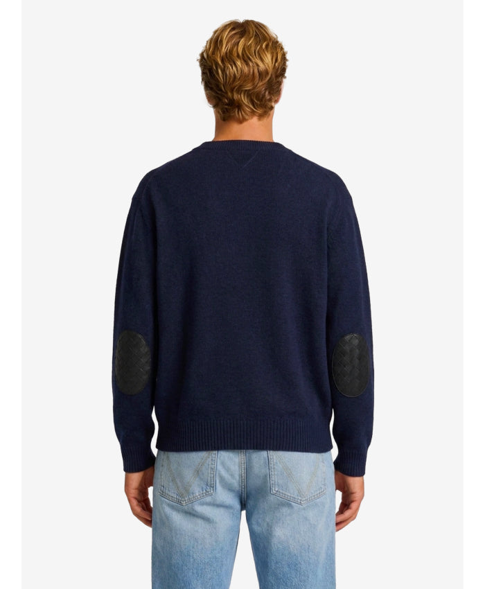 Bottega Veneta Men's Sweater in Night Residue Blue in Blue