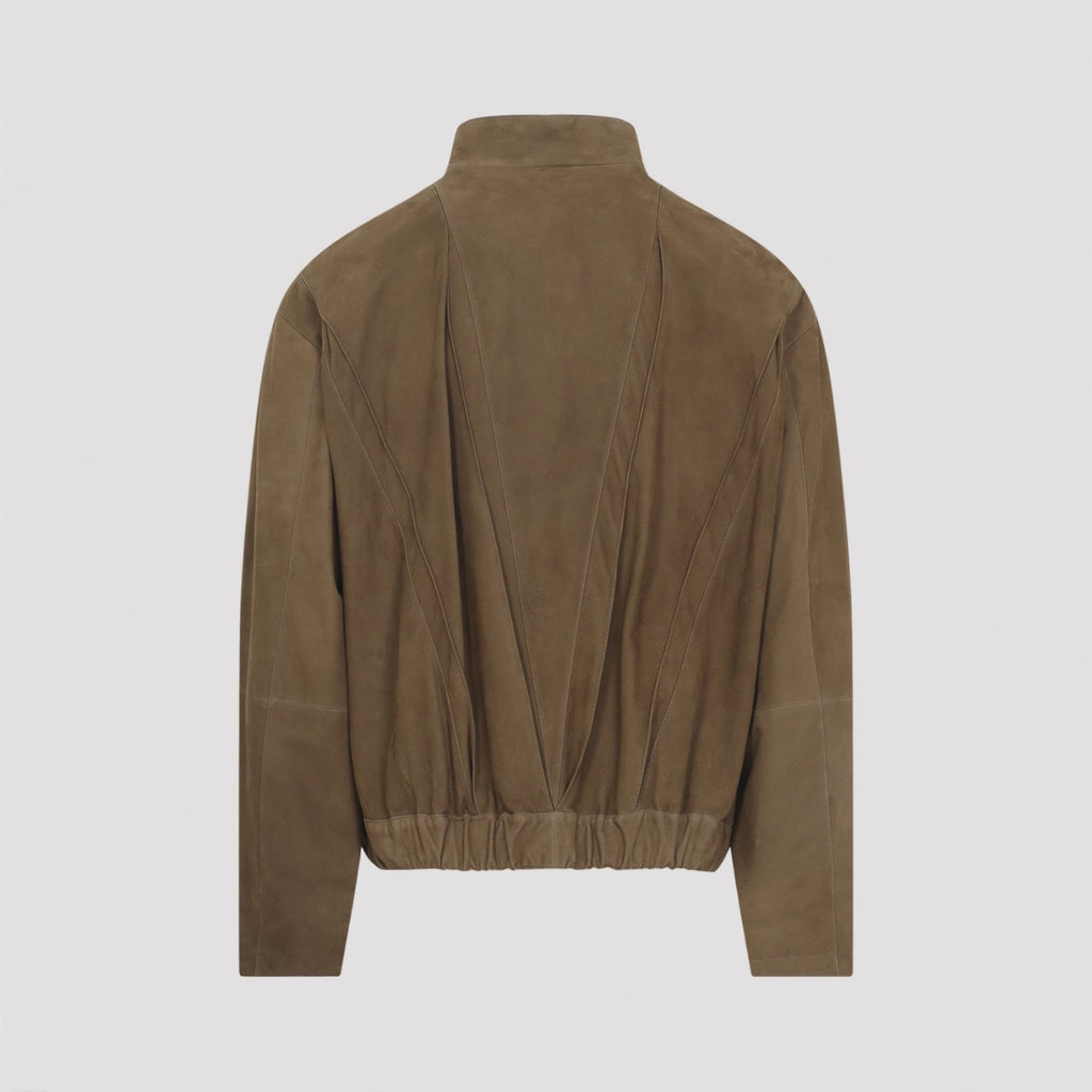 Giorgio Armani Men's Leather Jacket in Brown