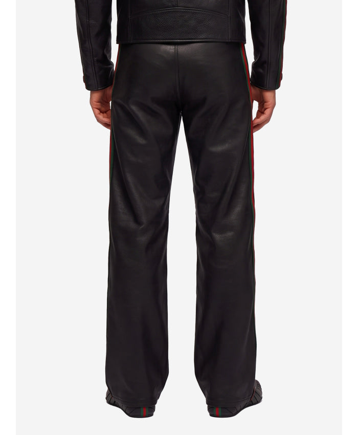 Gucci Men's Coated Cotton Denim Twill Pants with in Black