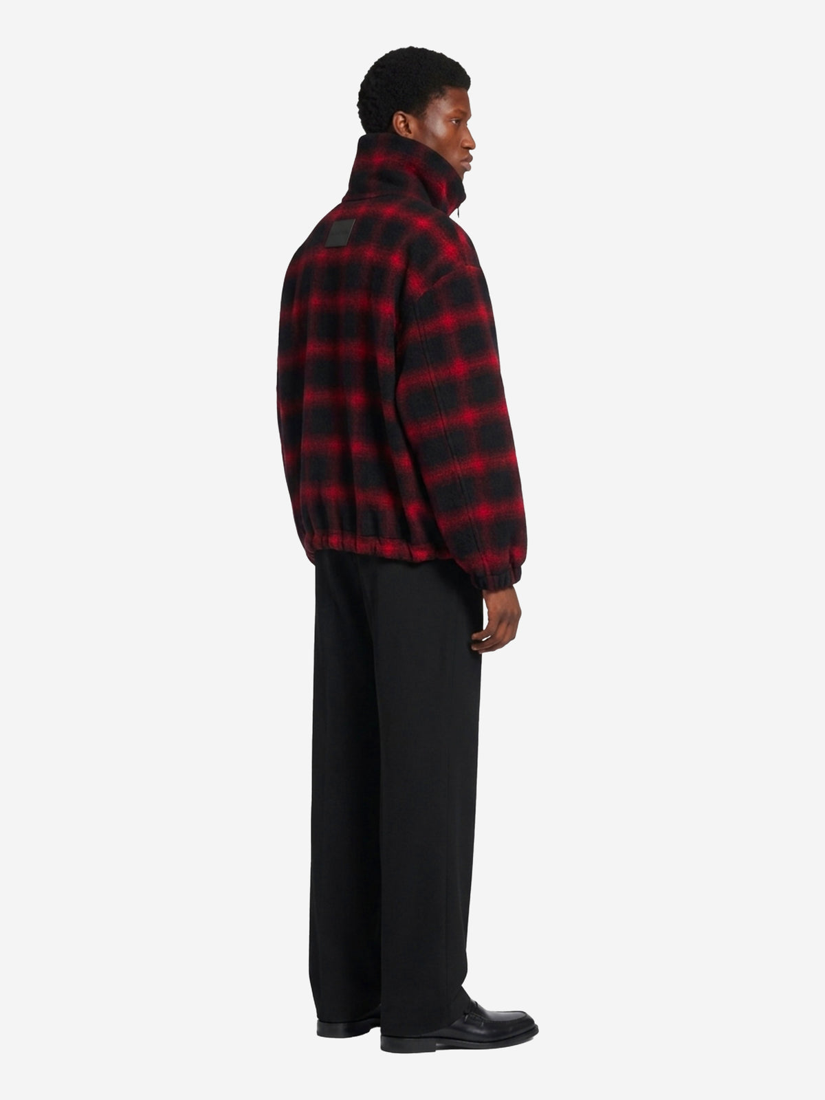 Balenciaga Men's Half-zip High-neck Jacket in Red