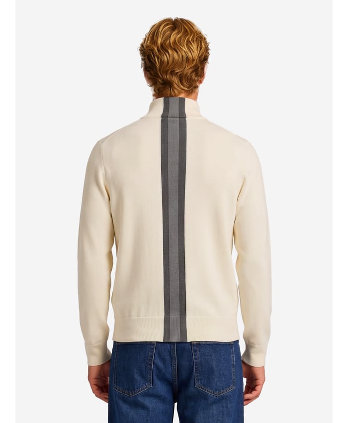 Gucci Men's Wool Knit Sweater with Subtle Web in White